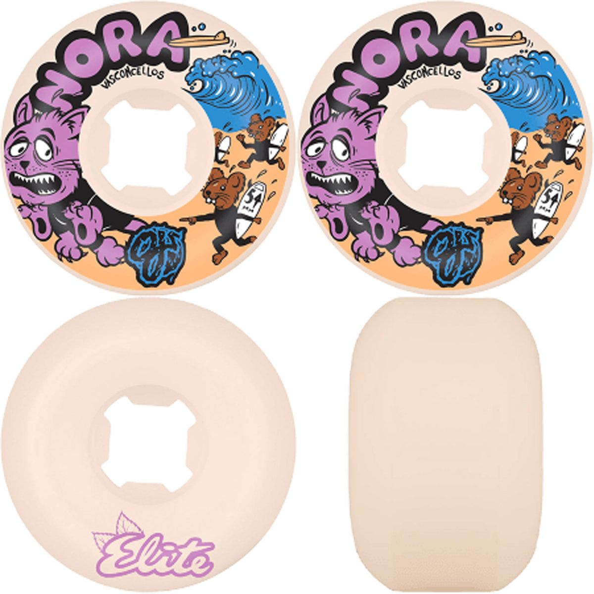 Nora Surfs Up 2 Elite Ez Edge 101A Skateboard Wheels
