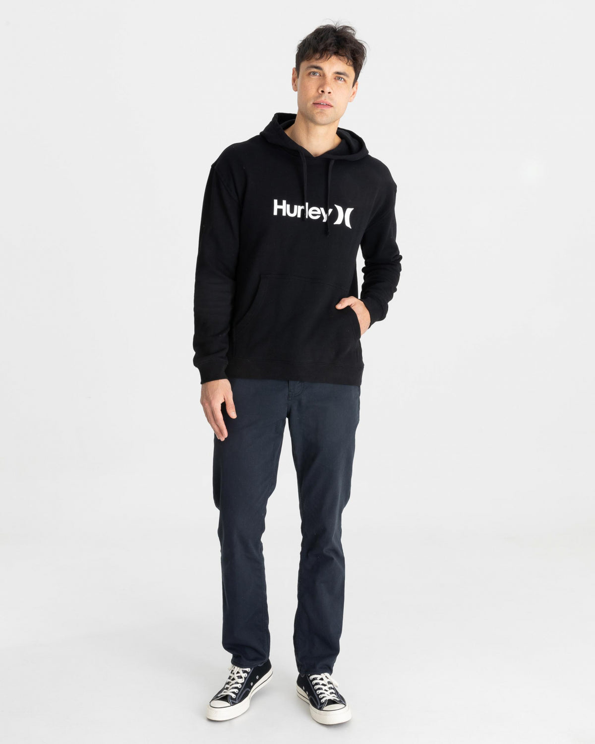 Hurley One And Only Solid Pullover Hoodie Black