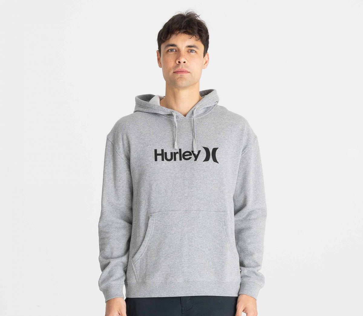 Hurley One And Only Solid Pullover Hoodie Dark Grey Heather