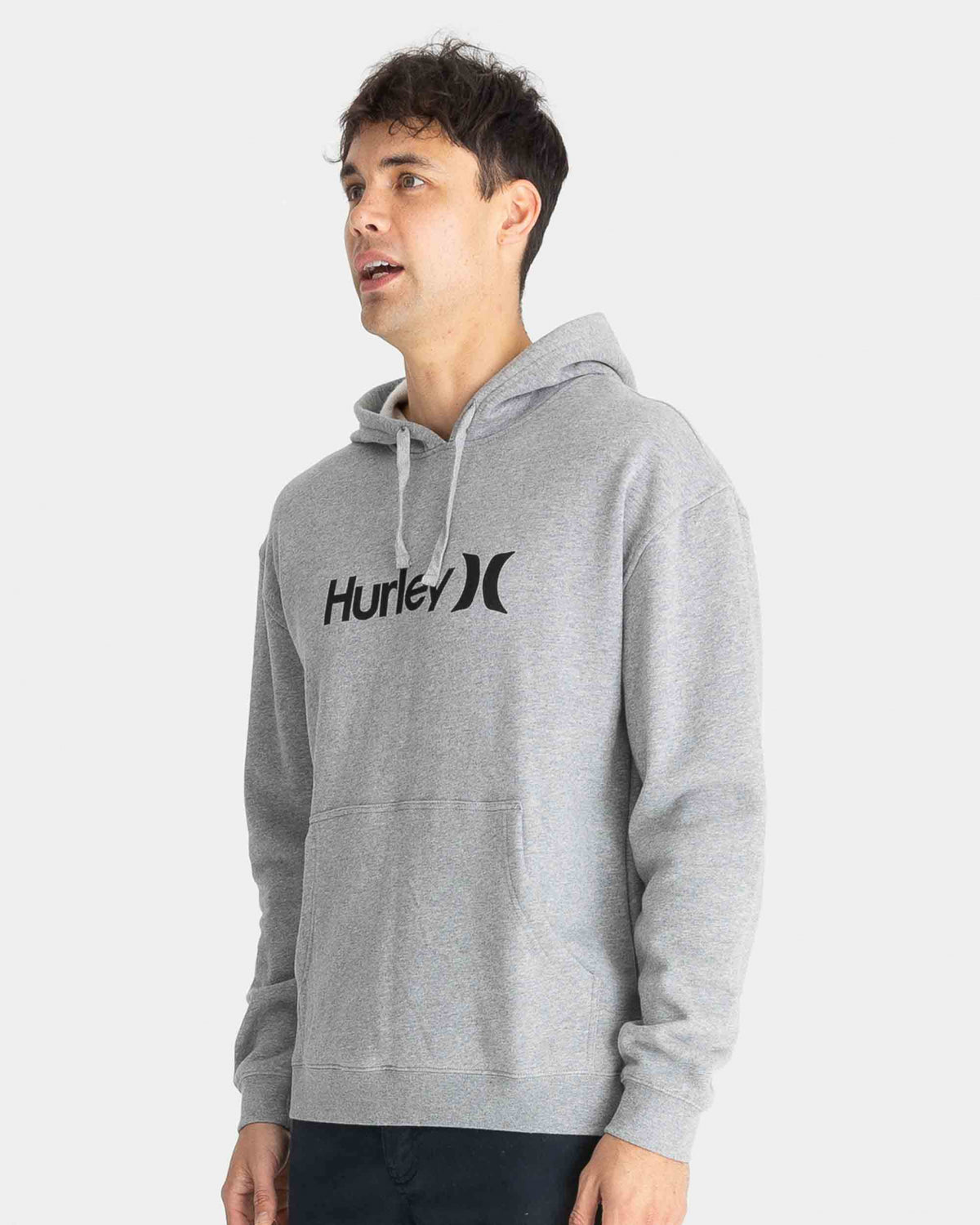 Hurley One And Only Solid Pullover Hoodie Dark Grey Heather