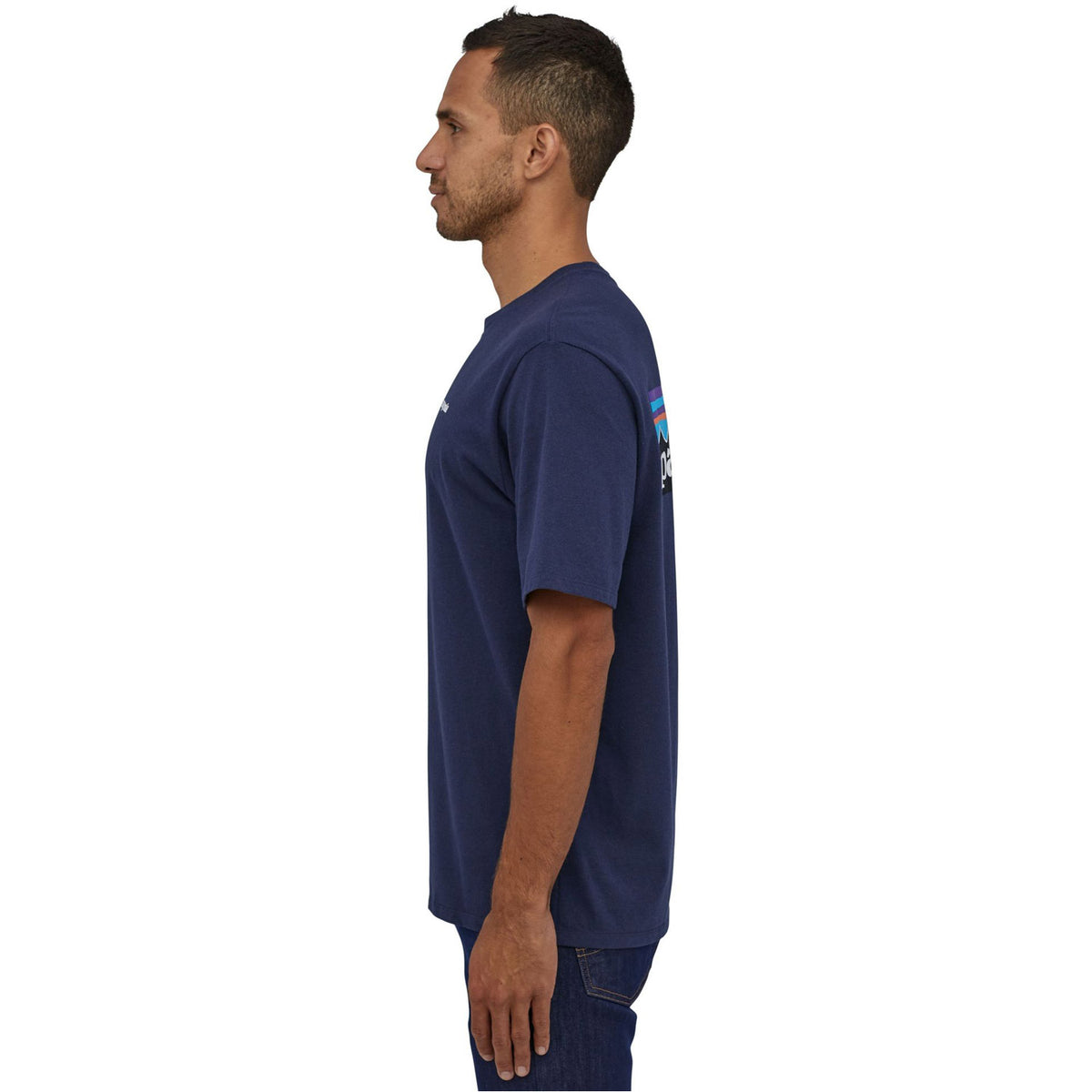 Patagonia Mens P-6 Logo Responsibili-Tee Classic Navy