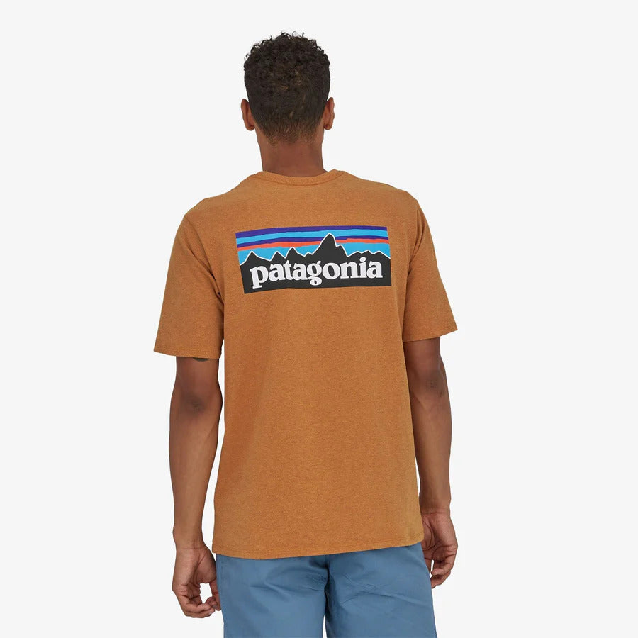 Patagonia Mens P-6 Logo Responsibili-Tee Cloudberry Orange