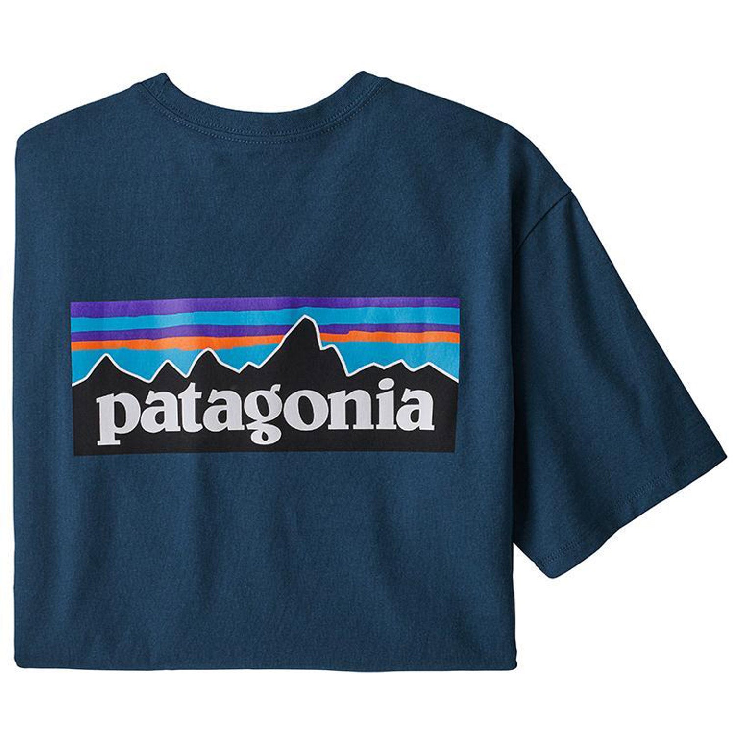 Patagonia Mens P-6 Logo Responsibili-Tee Crater Blue