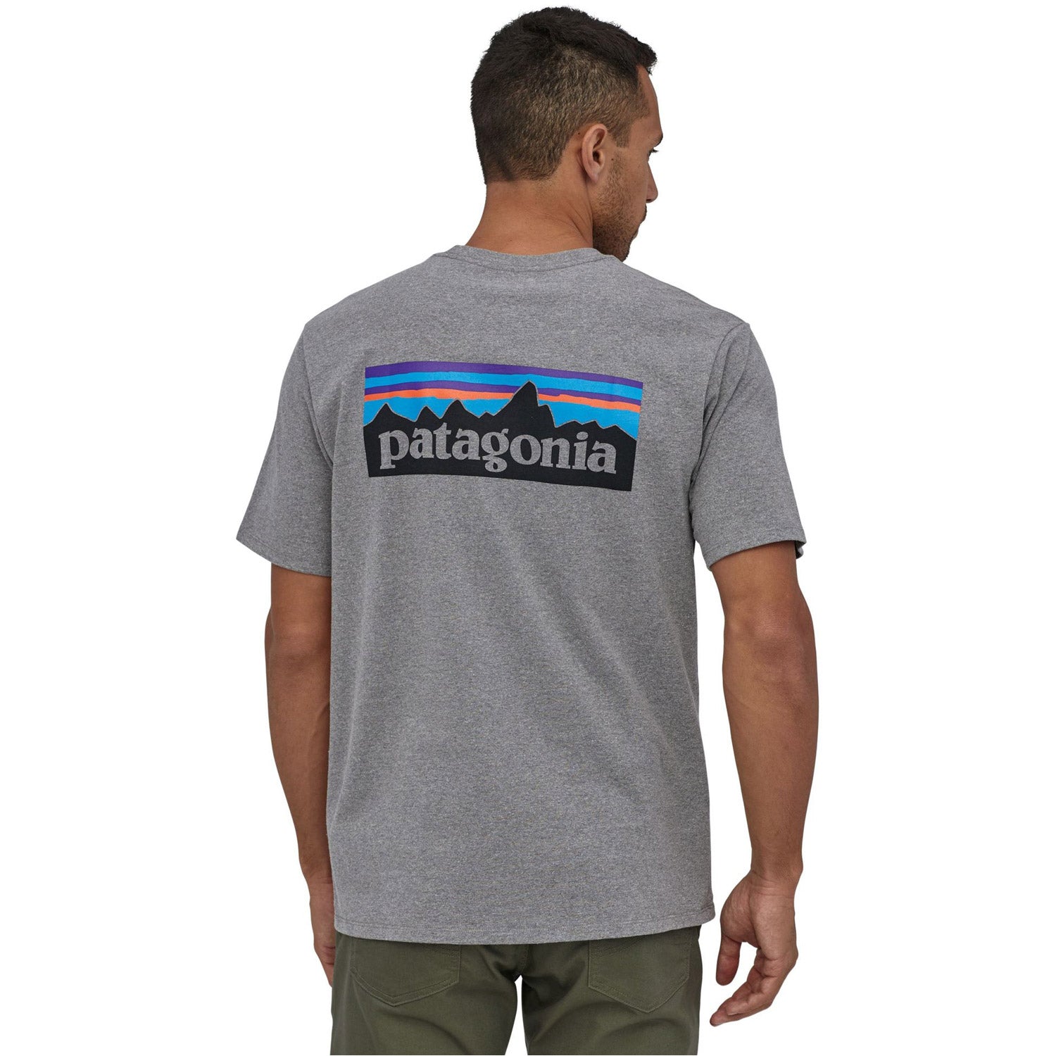 Patagonia Mens P-6 Logo Responsibili-Tee Gravel