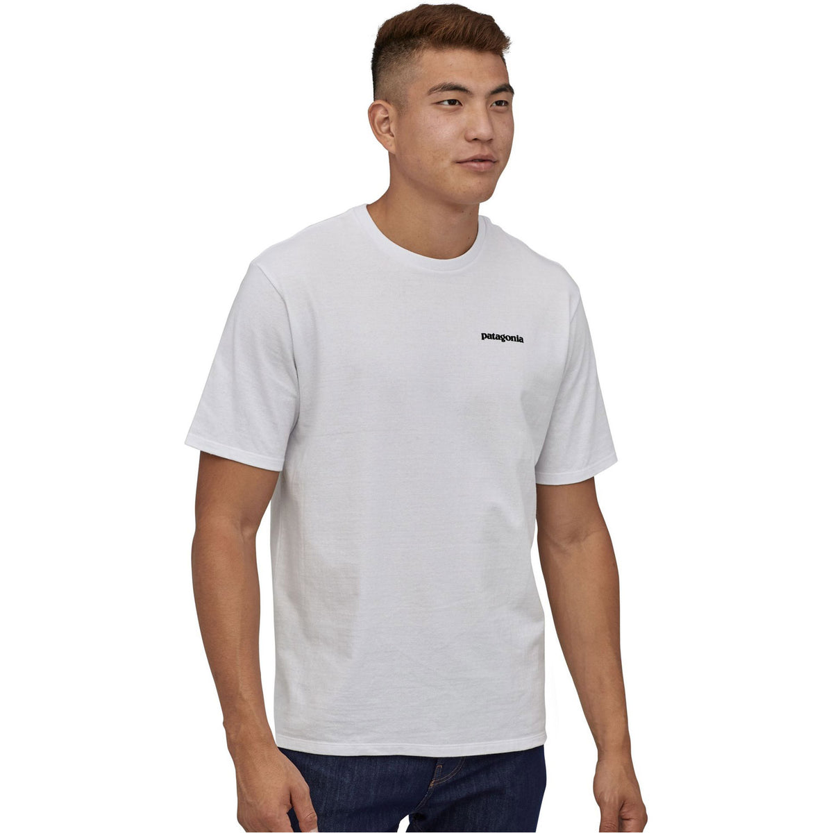 Patagonia Mens P-6 Logo Responsibili-Tee White