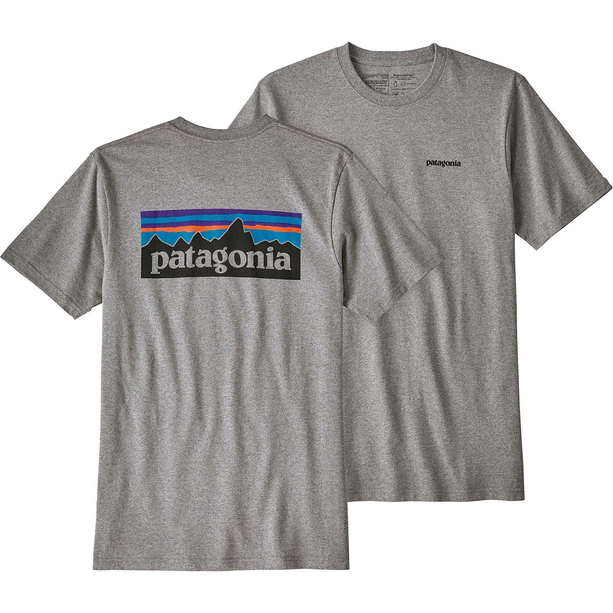 Patagonia Mens P-6 Logo Responsibili-Tee Gravel