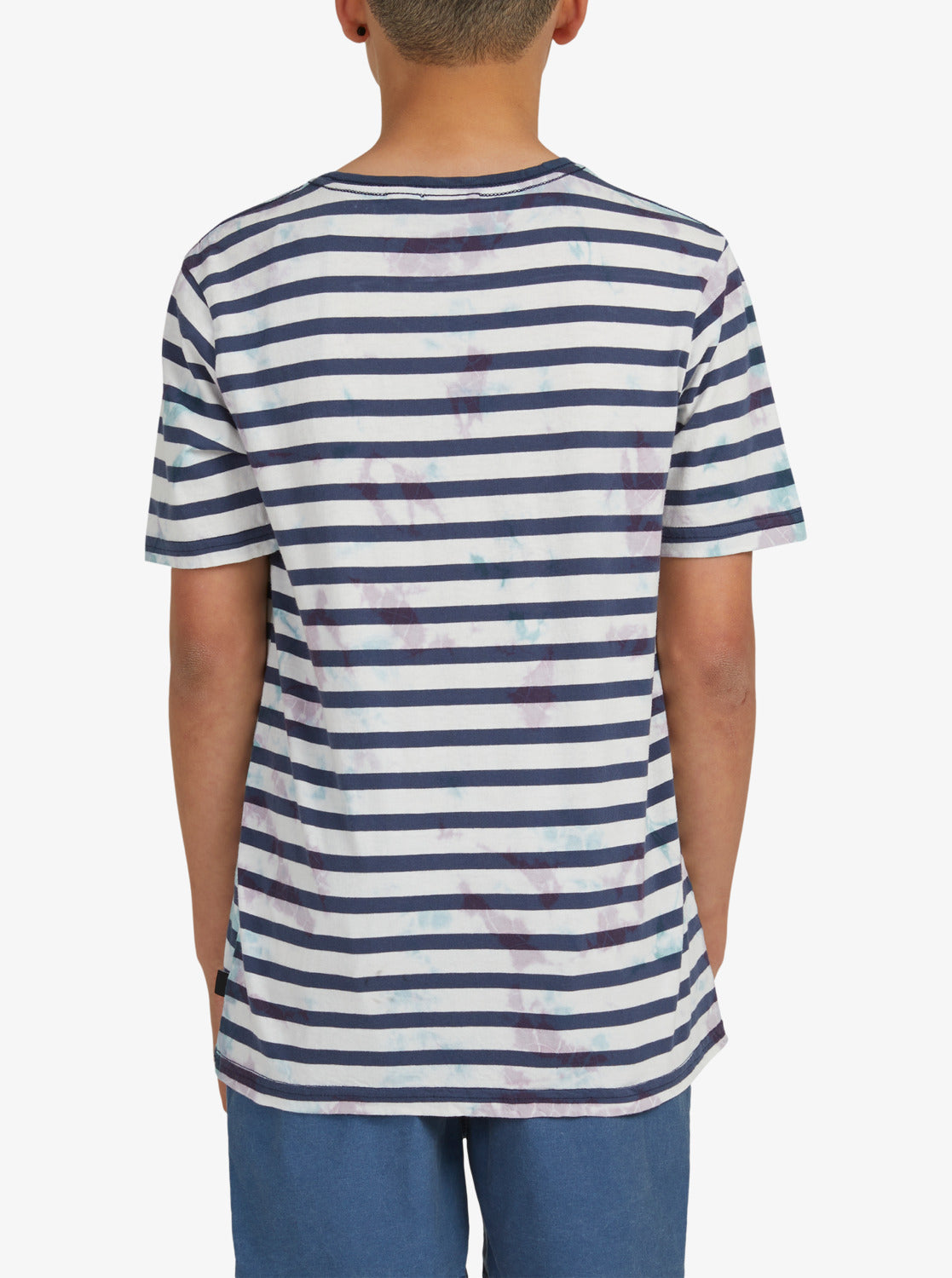 Quiksilver Boys 8-16 Frequency Stripe T-Shirt Insignia blue