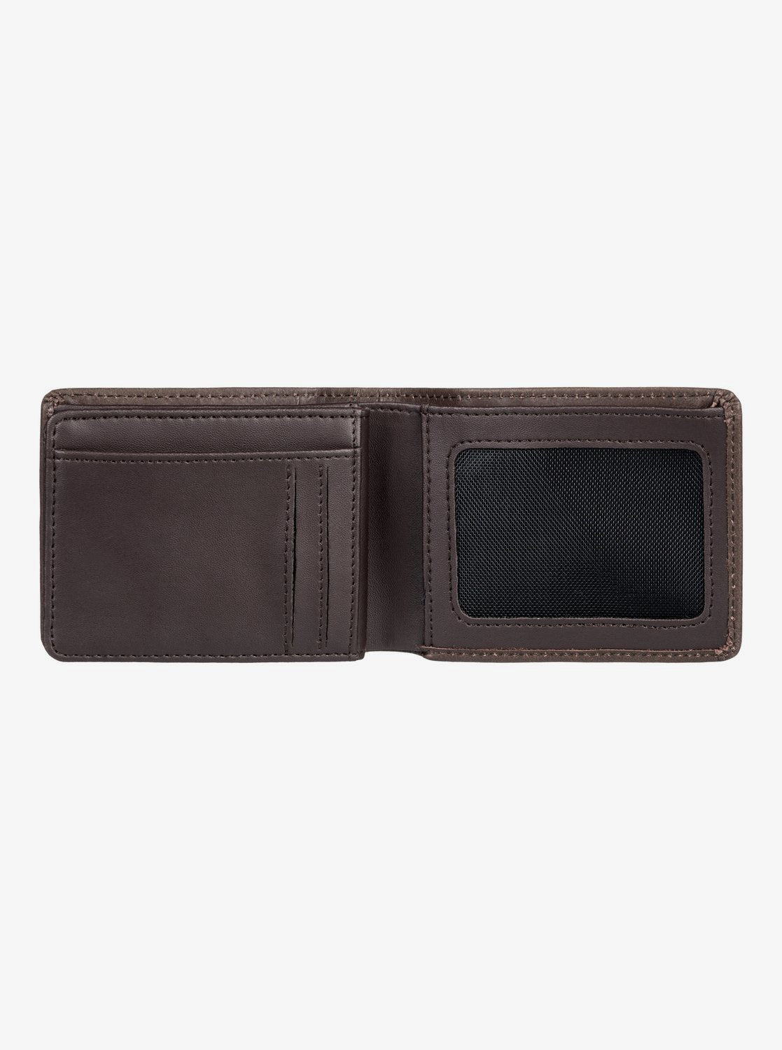 Quiksilver Mac Tri-Fold Leather Wallet Chocolate brown