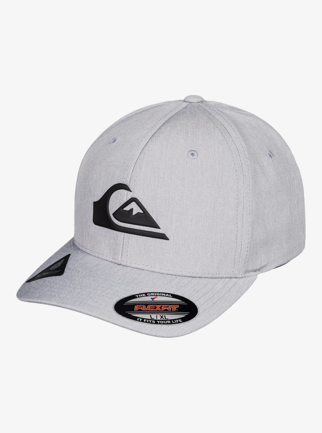 Quiksilver Mens Amped Up Flexfit Cap Sleet heather