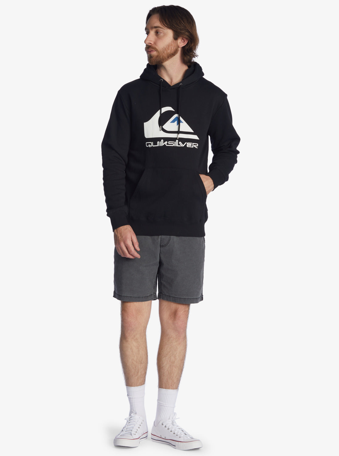 Quiksilver Mens Big Logo Fleece Black