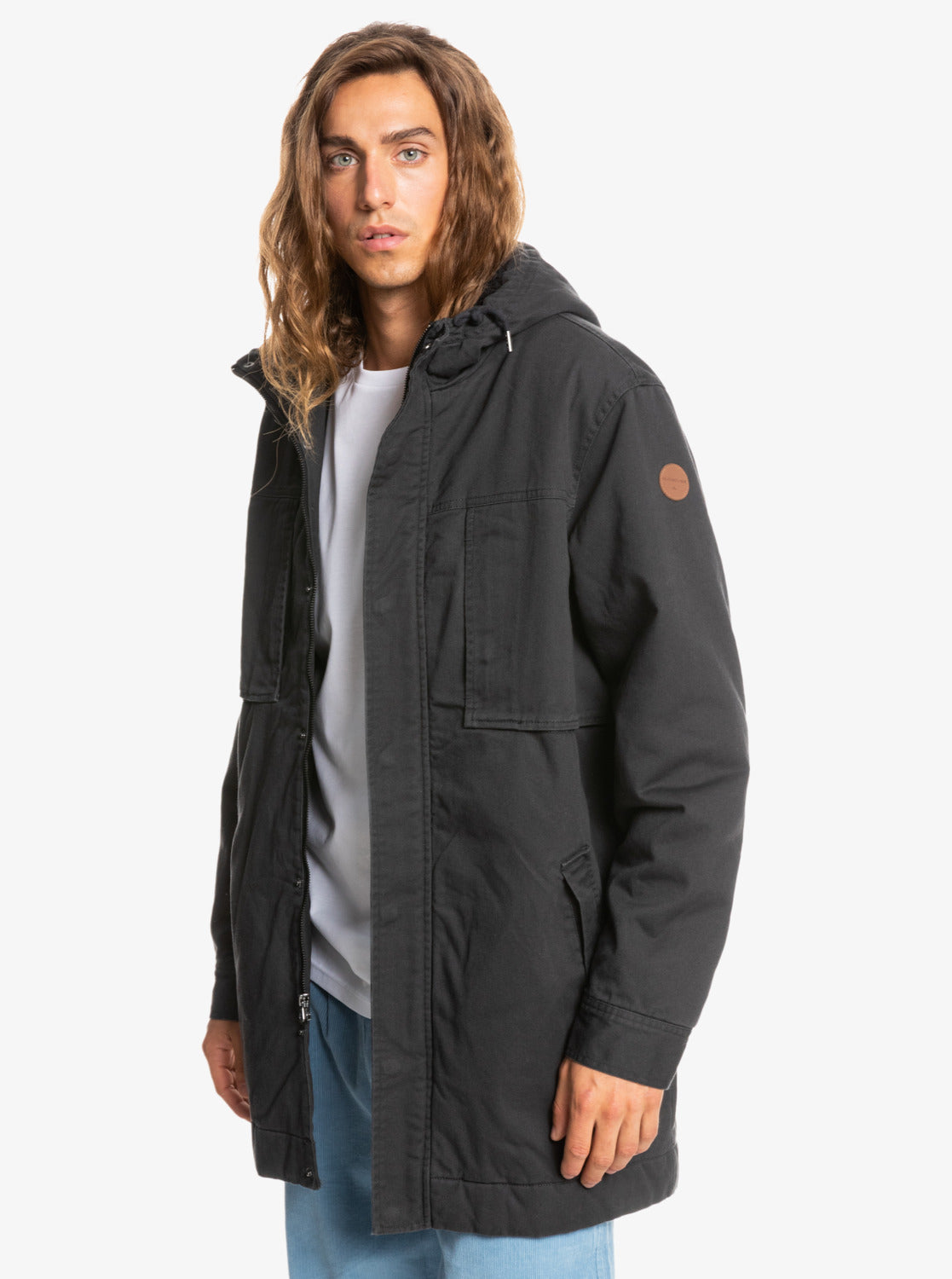 Quiksilver Mens Magesty Crush Hooded Jacket Tarmac