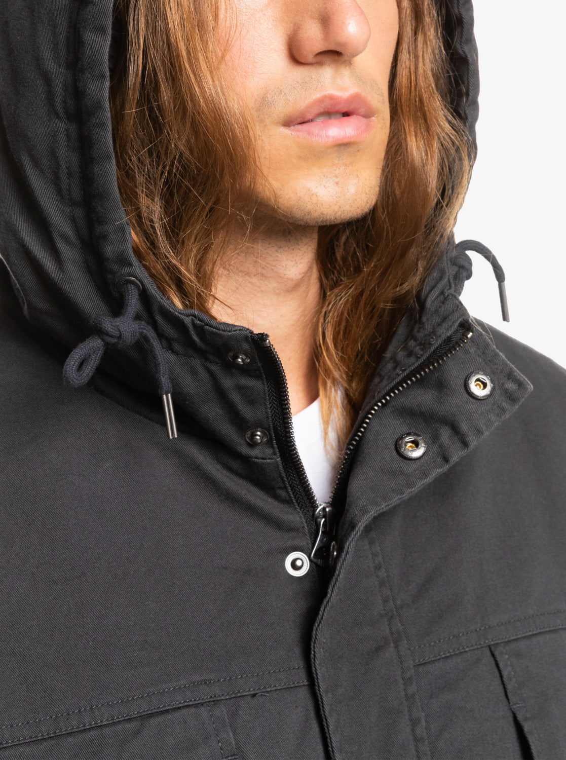 Quiksilver Mens Magesty Crush Hooded Jacket Tarmac