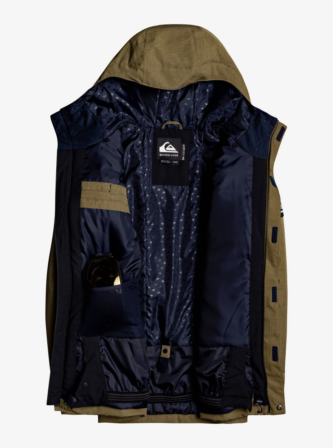 Quiksilver Mens Mission Solid Snow Jacket Military olive