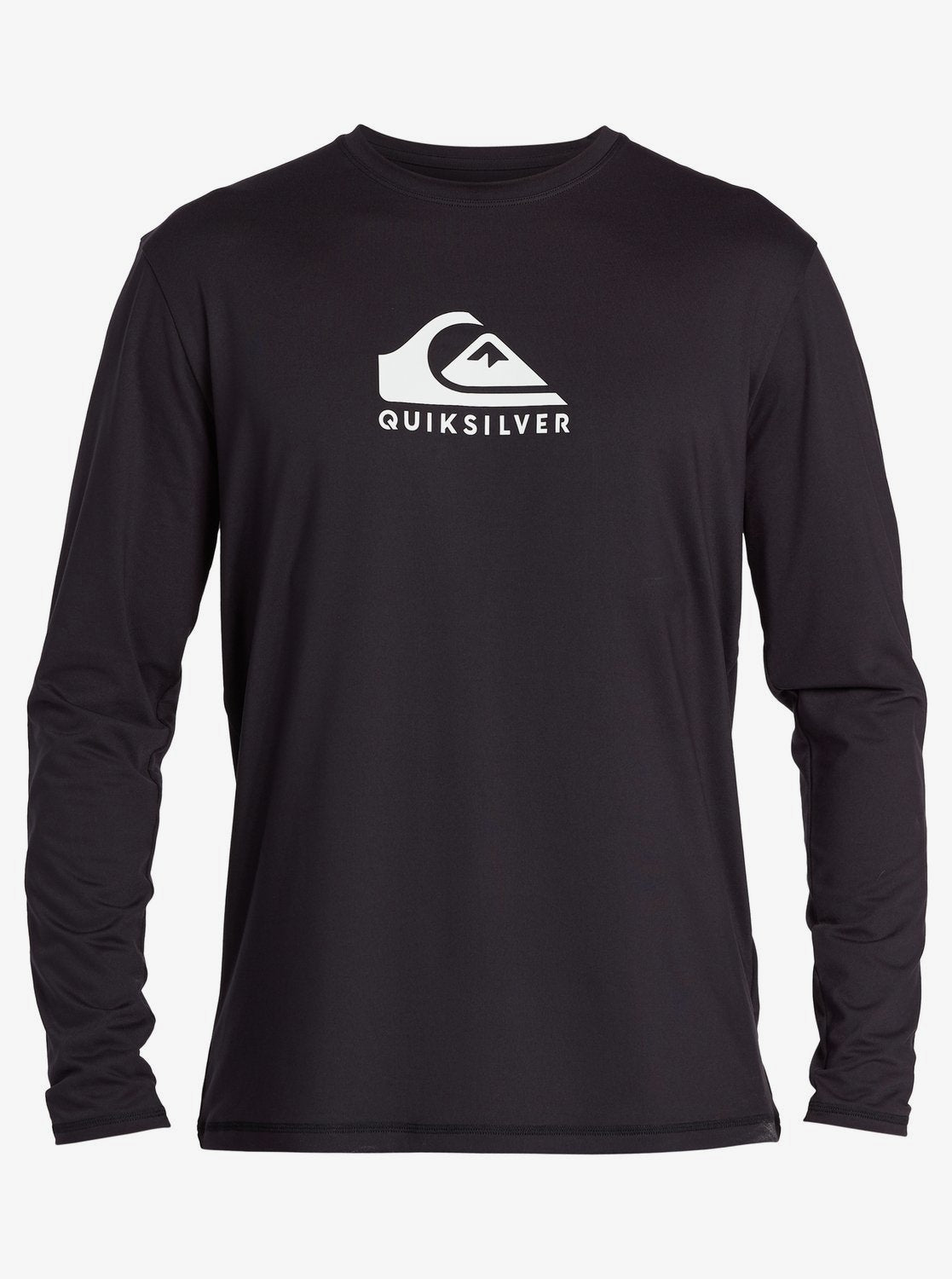 Quiksilver Mens Solid Streak Long Sleeve UPF 50 Surf T-Shirt Black