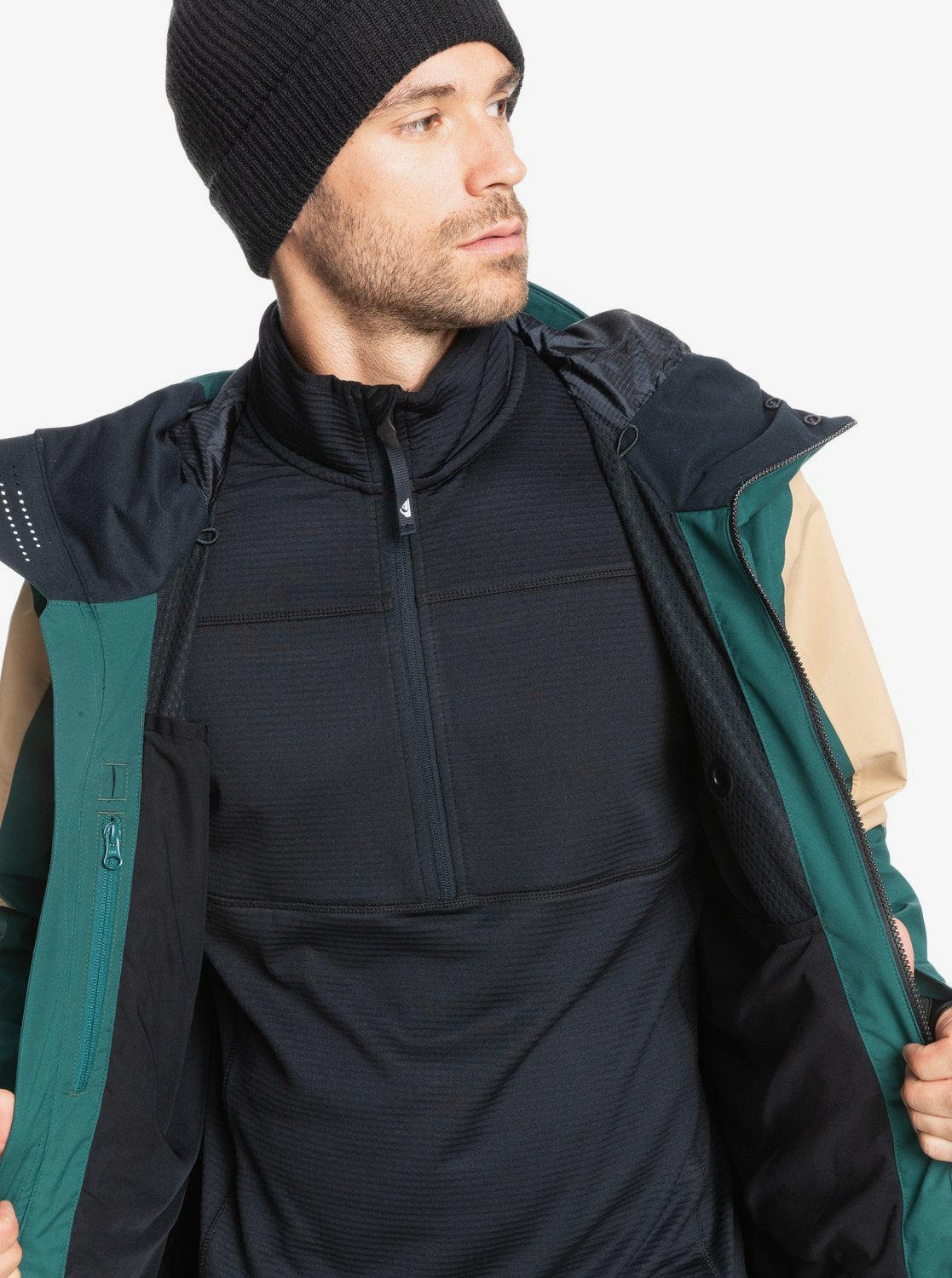 Quiksilver Mens Travis Rice Stretch Snow Jacket June bug