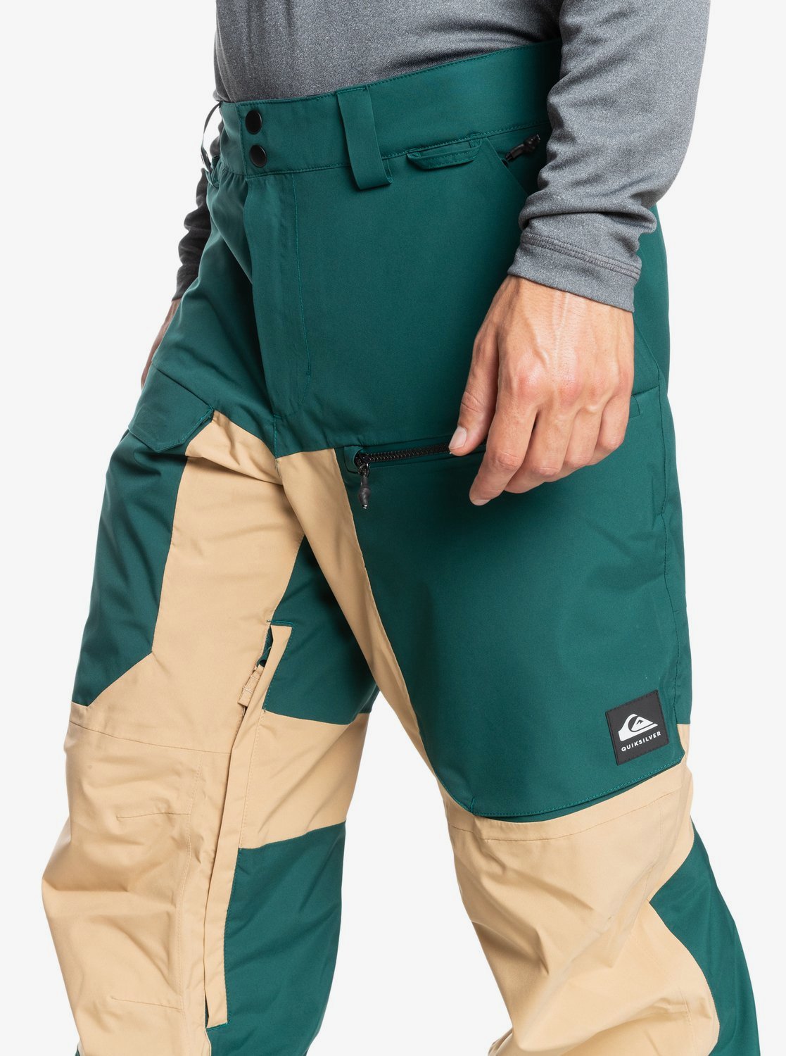 Quiksilver Mens Travis Rice Stretch Snow Pants June bug