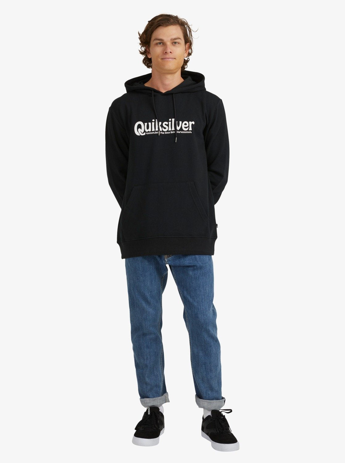 Quiksilver Mens Word Hoodie Black