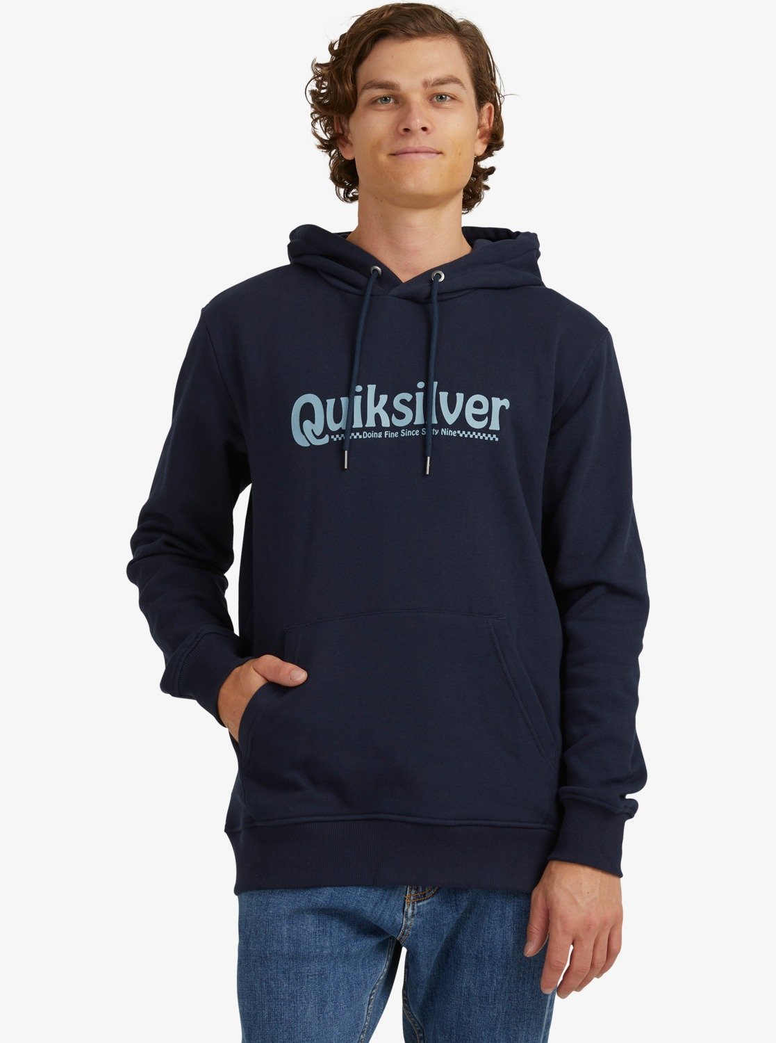 Quiksilver Mens Word Hoodie Navy blazer