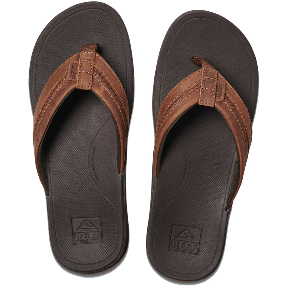 Reef Leather Ortho Bounce Thongs Brown