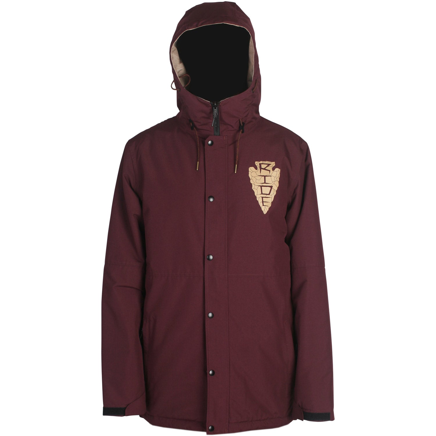 Ride Hawthorne Reversible Snowboard Jacket Wine / Khaki Maple Etch