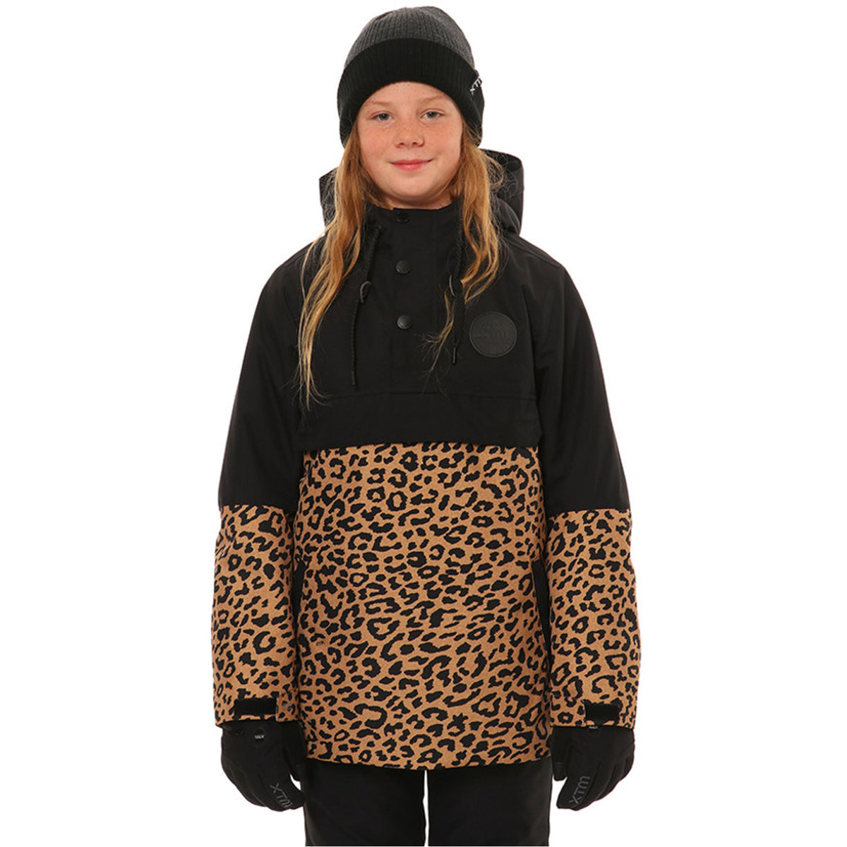 XTM Riley Youth Anorak Snow Jacket Leopard