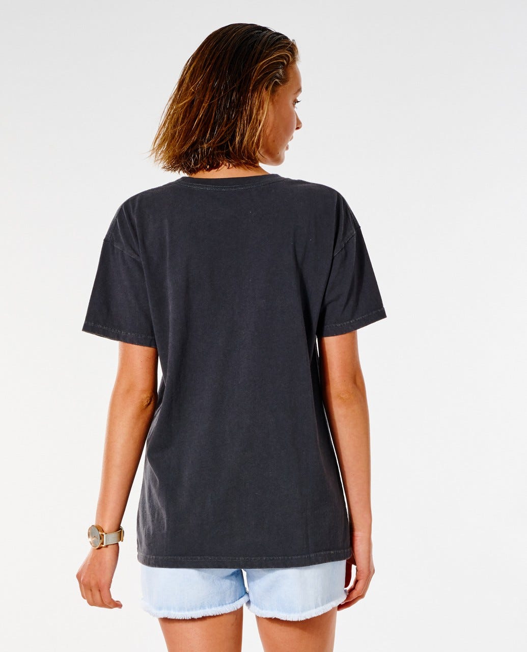 Rip Curl Authentic Surf Oversized Tee Washed black