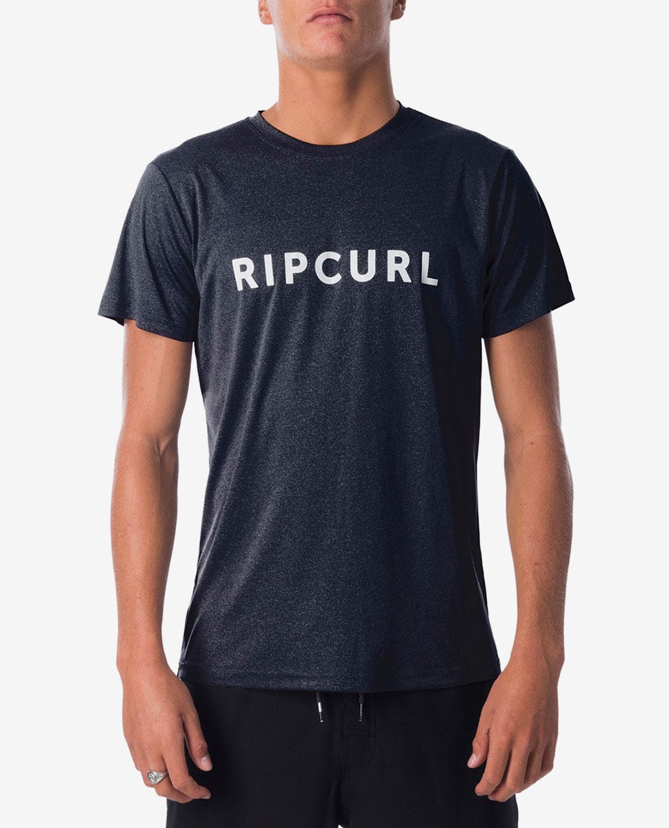 Rip Curl Blade Surflite Short Sleeve Rash Guard Black marle