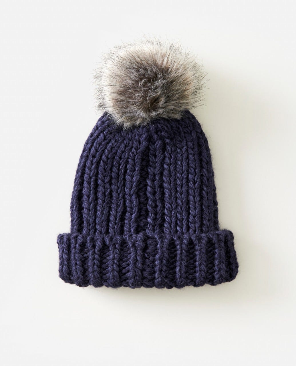 Rip Curl Chunky Fur Beanie - Girls (8 - 16 years) Navy