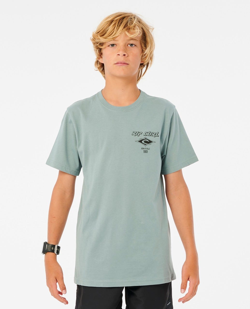 Rip Curl Fadeout Essential Tee - Boys (8 - 16 years) Washed clover