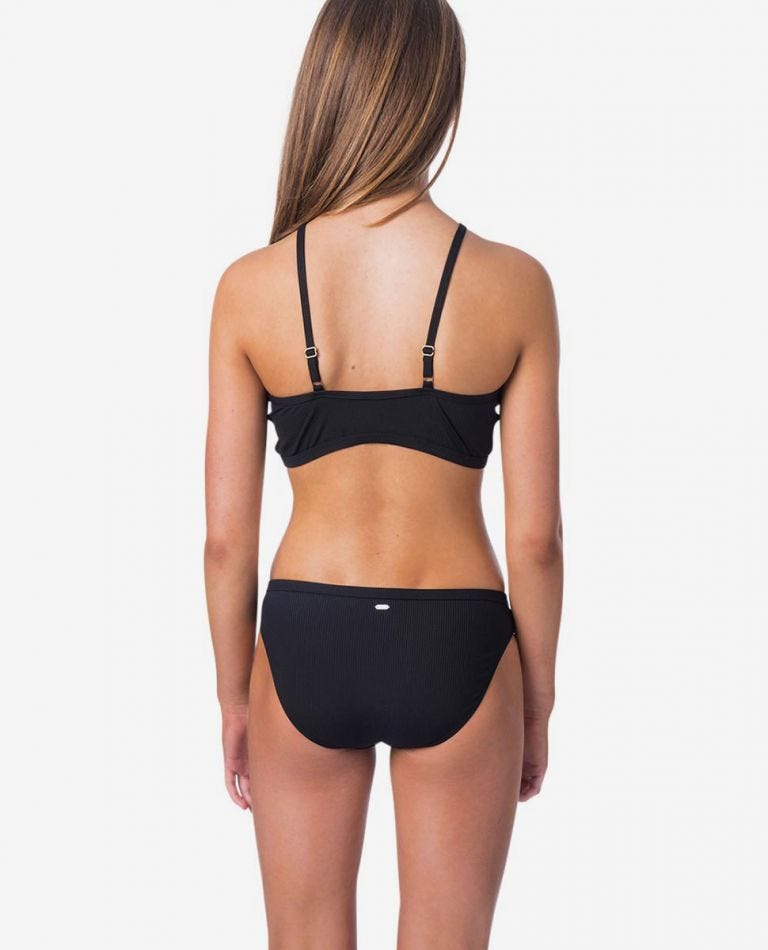 Rip Curl Girl Luxe Rib Bikini Set  (8 - 16 years) Black