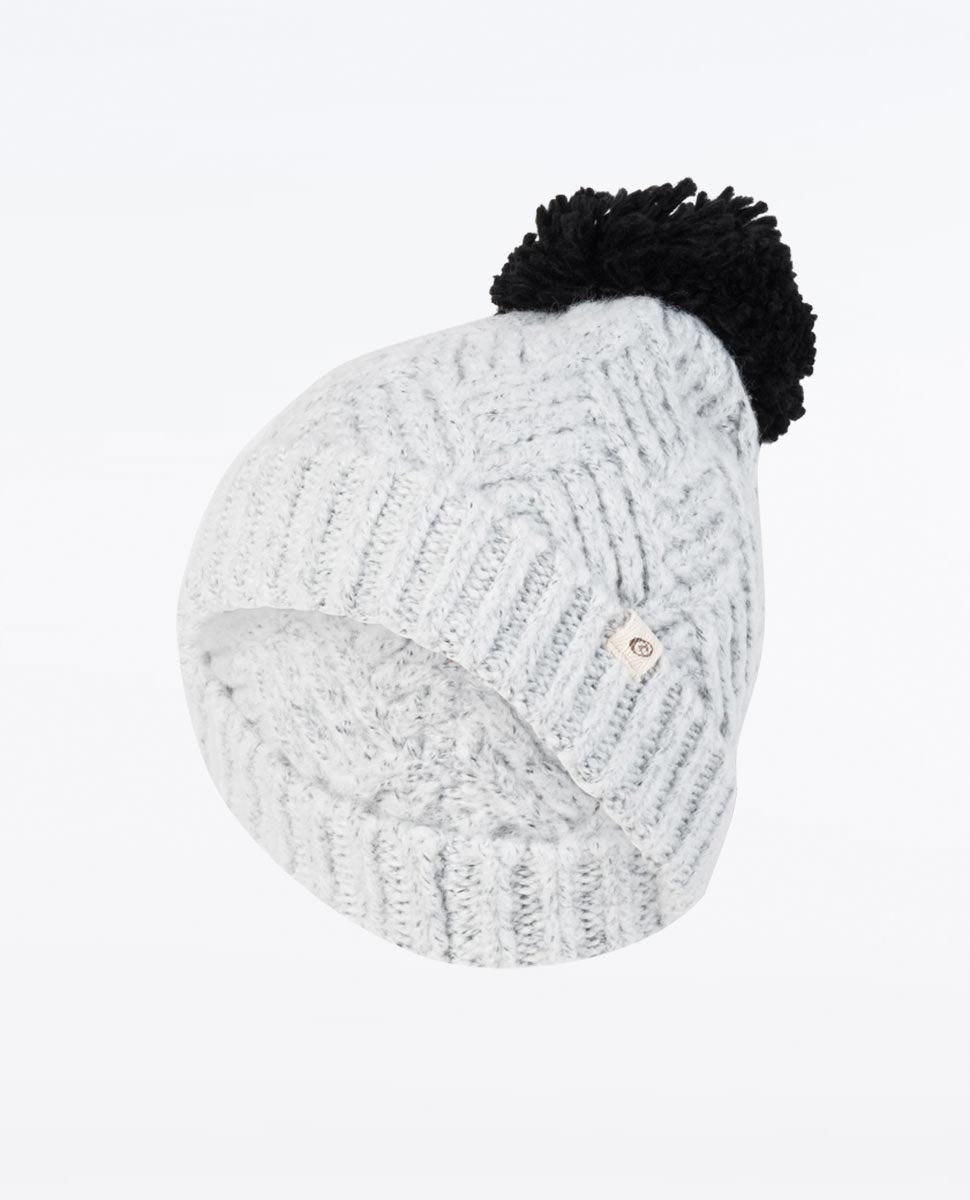 Rip Curl Groundswell Pom Pom Beanie Light grey heather