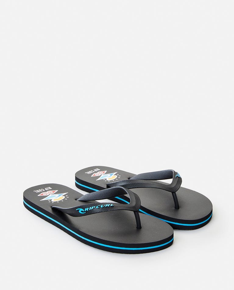 Rip Curl Icons Thongs Black Black Blue