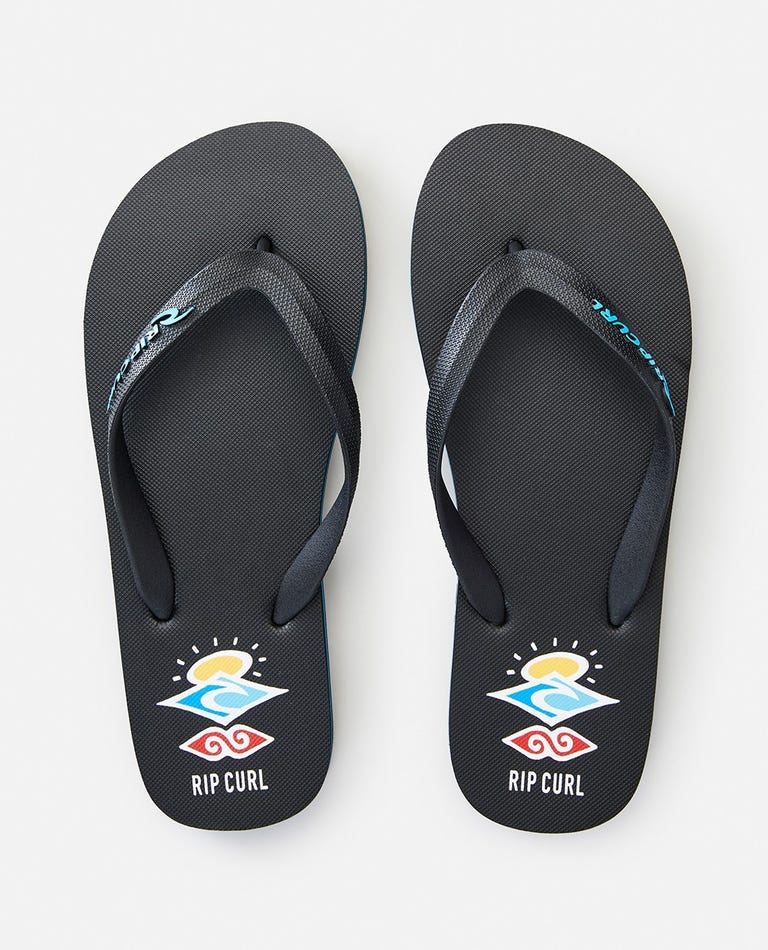 Rip Curl Icons Thongs Black Black Blue