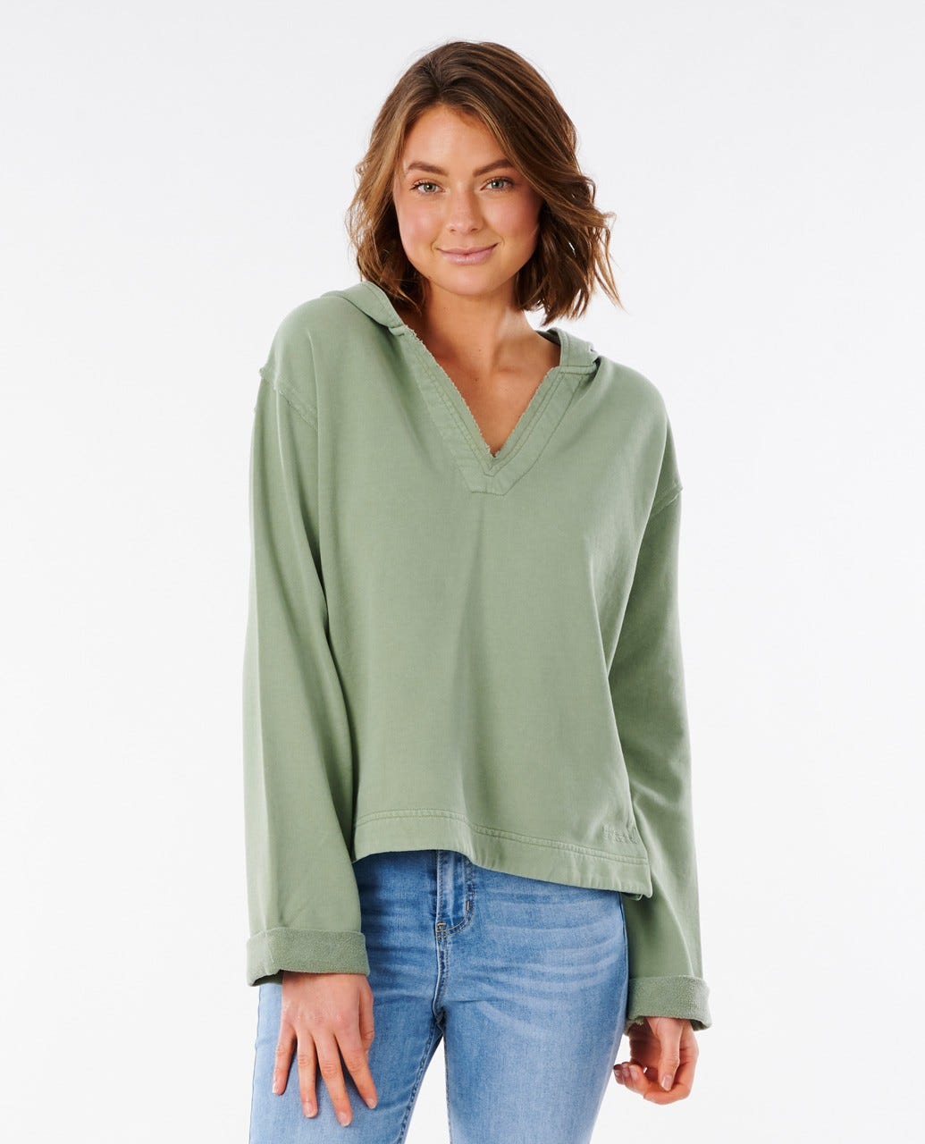 Rip Curl Organic Fleece Hood Green