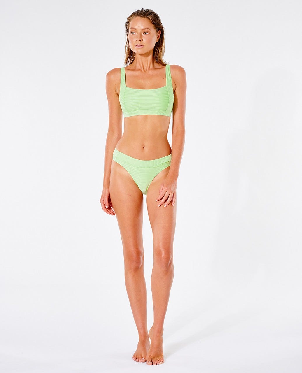 Rip Curl Premium Surf DD Crop Bikini Top Bright Green