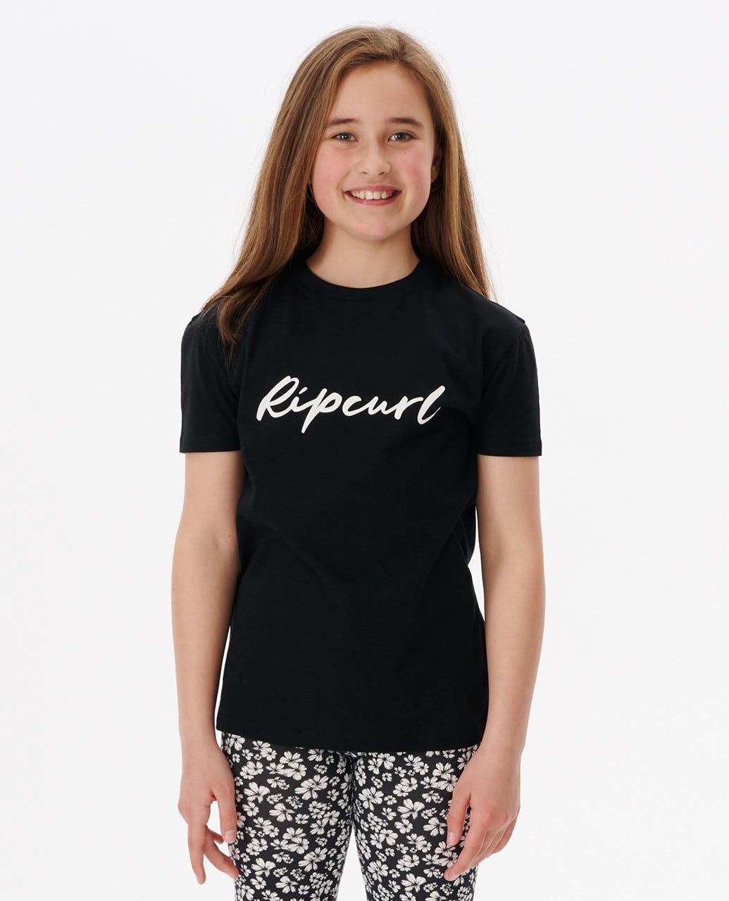 Rip Curl Script Tee - Girls (8 - 14 years) BLACK