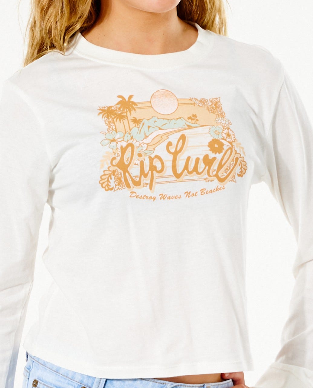 Rip Curl Surf Gypsy Long Sleeve Tee - Girl (8-16 years) Bone