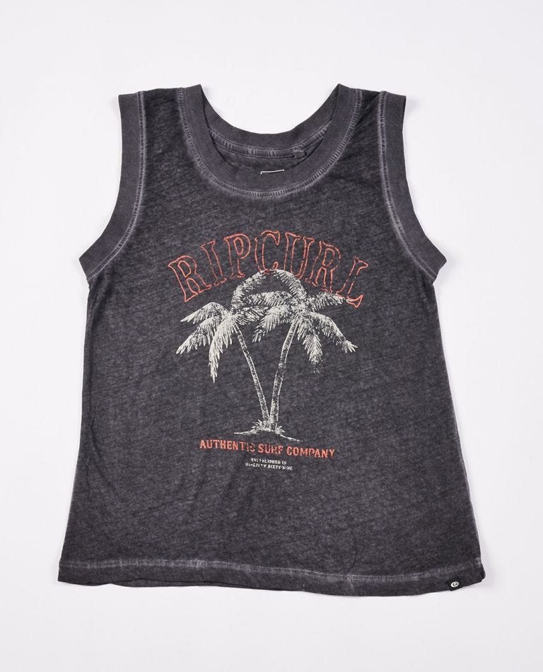 Rip Curl Tropic Dusk Tank - Girls (8 - 16 years) Washed black