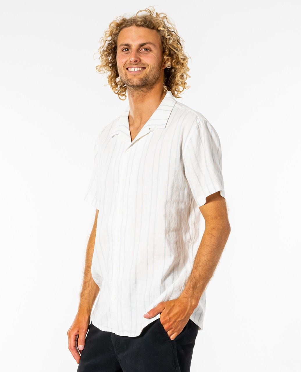 Rip Curl Vert Short Sleeve Shirt Bone