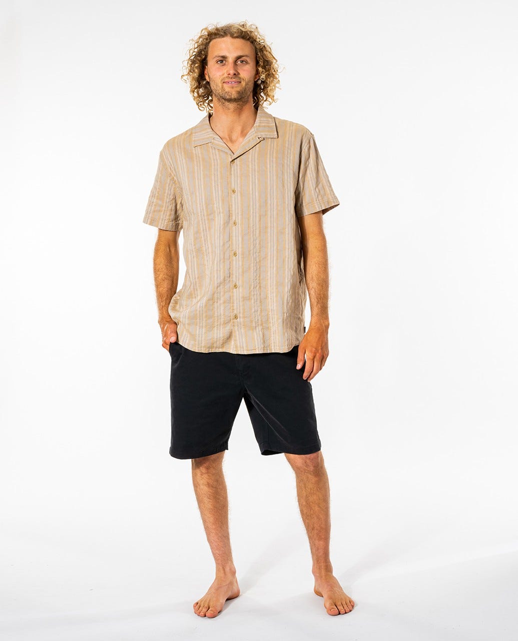 Rip Curl Vert Short Sleeve Shirt Gold