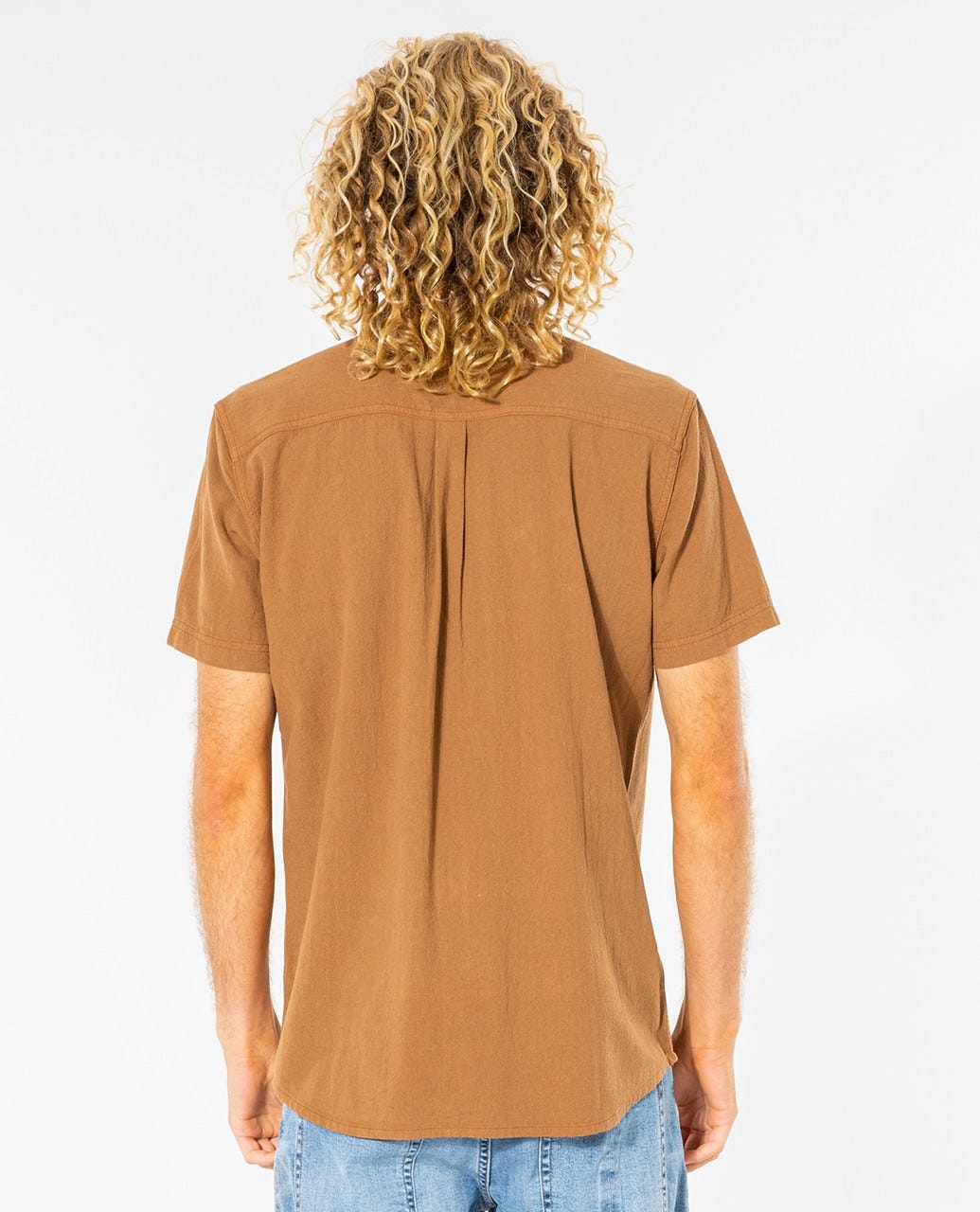 Rip Curl Washed Short Sleeve Shirt Gold