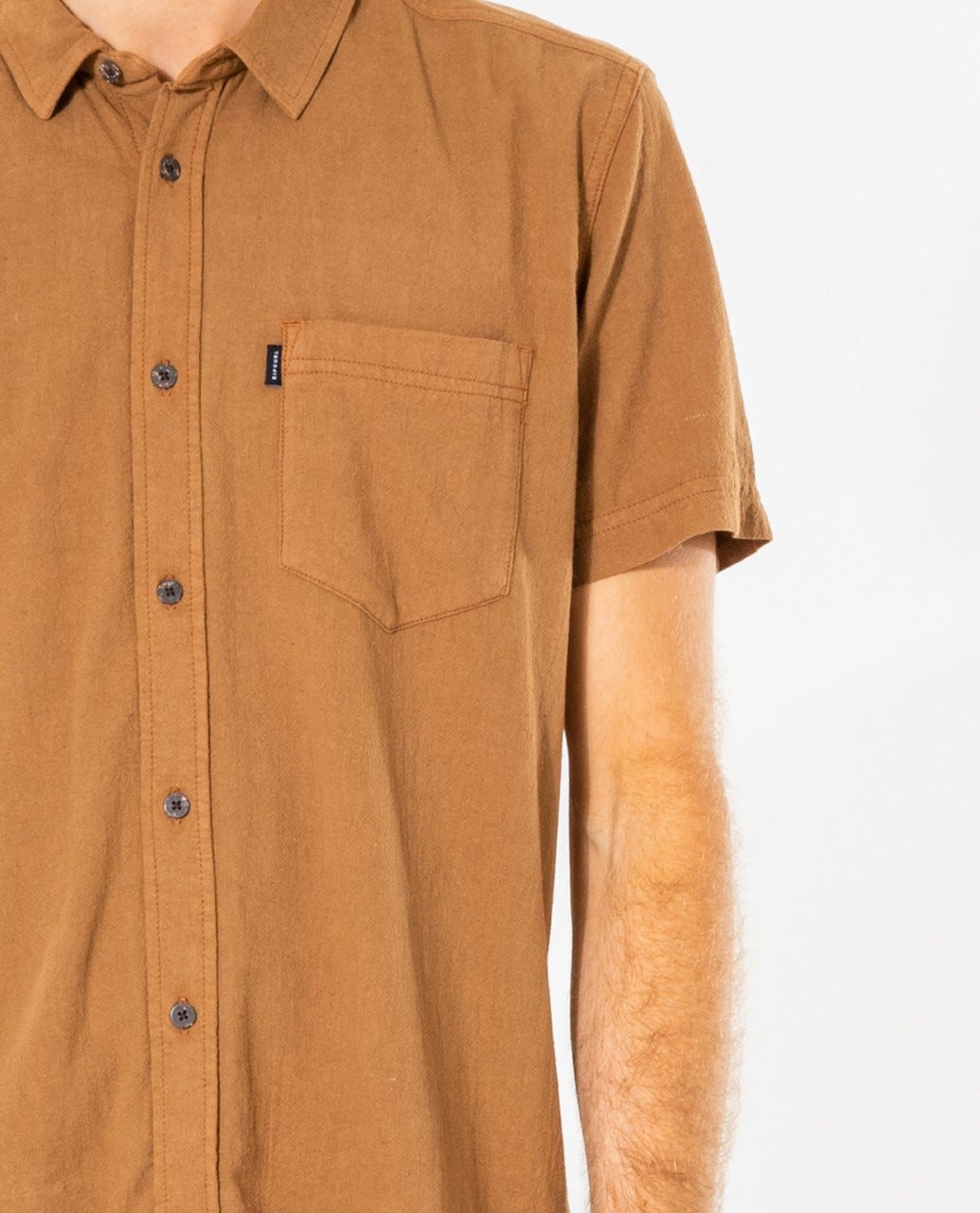 Rip Curl Washed Short Sleeve Shirt Gold