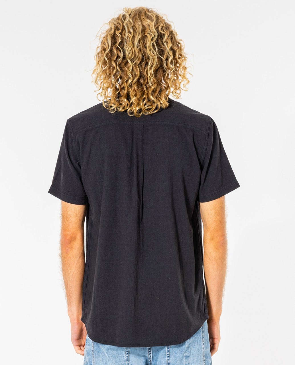 Rip Curl Washed Short Sleeve Shirt Washed black