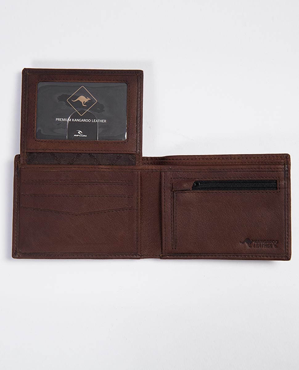 Ripcurl K-Roo RFID All Day Leather Wallet Brown