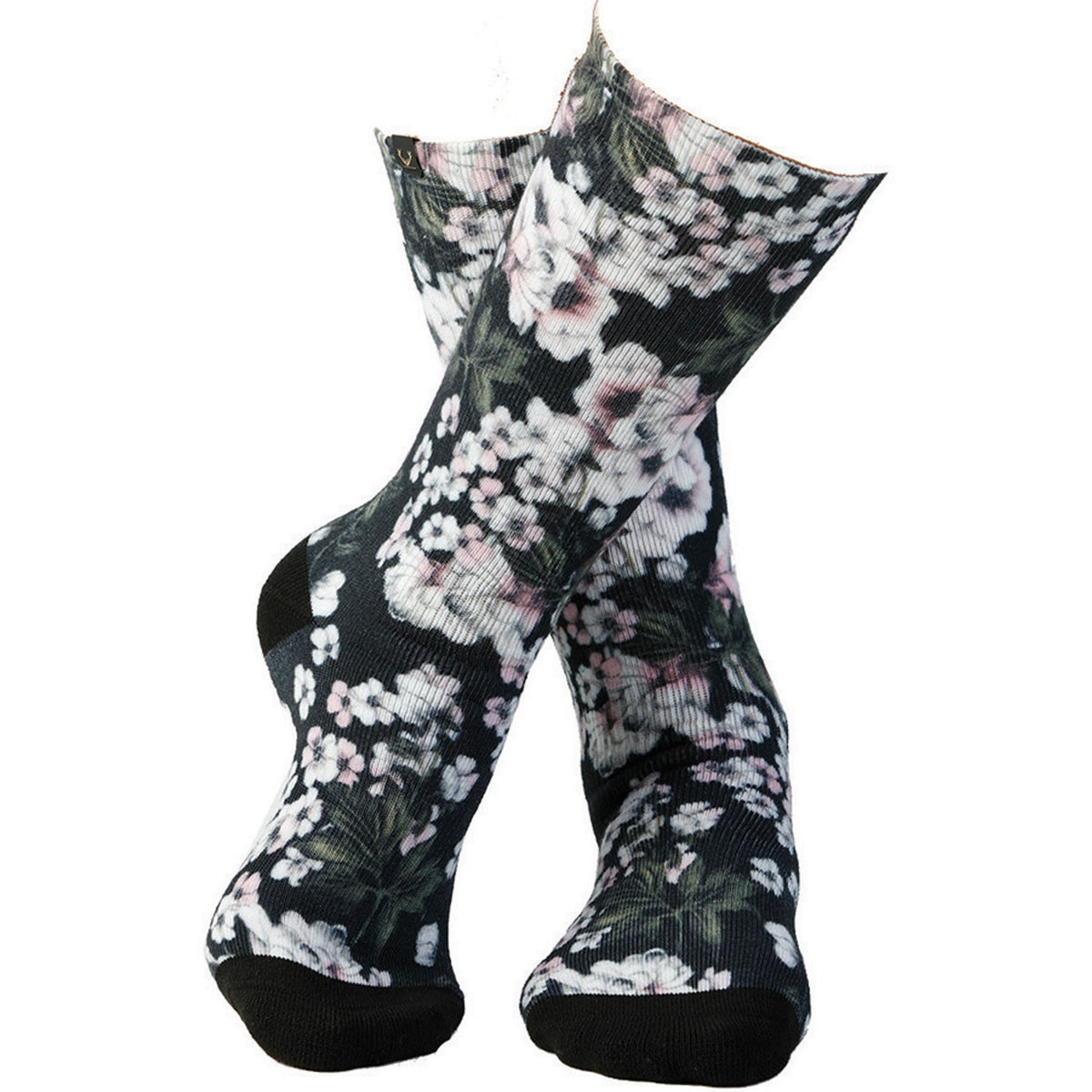 Rojo Art Series Snow Sock Never Floral True Black