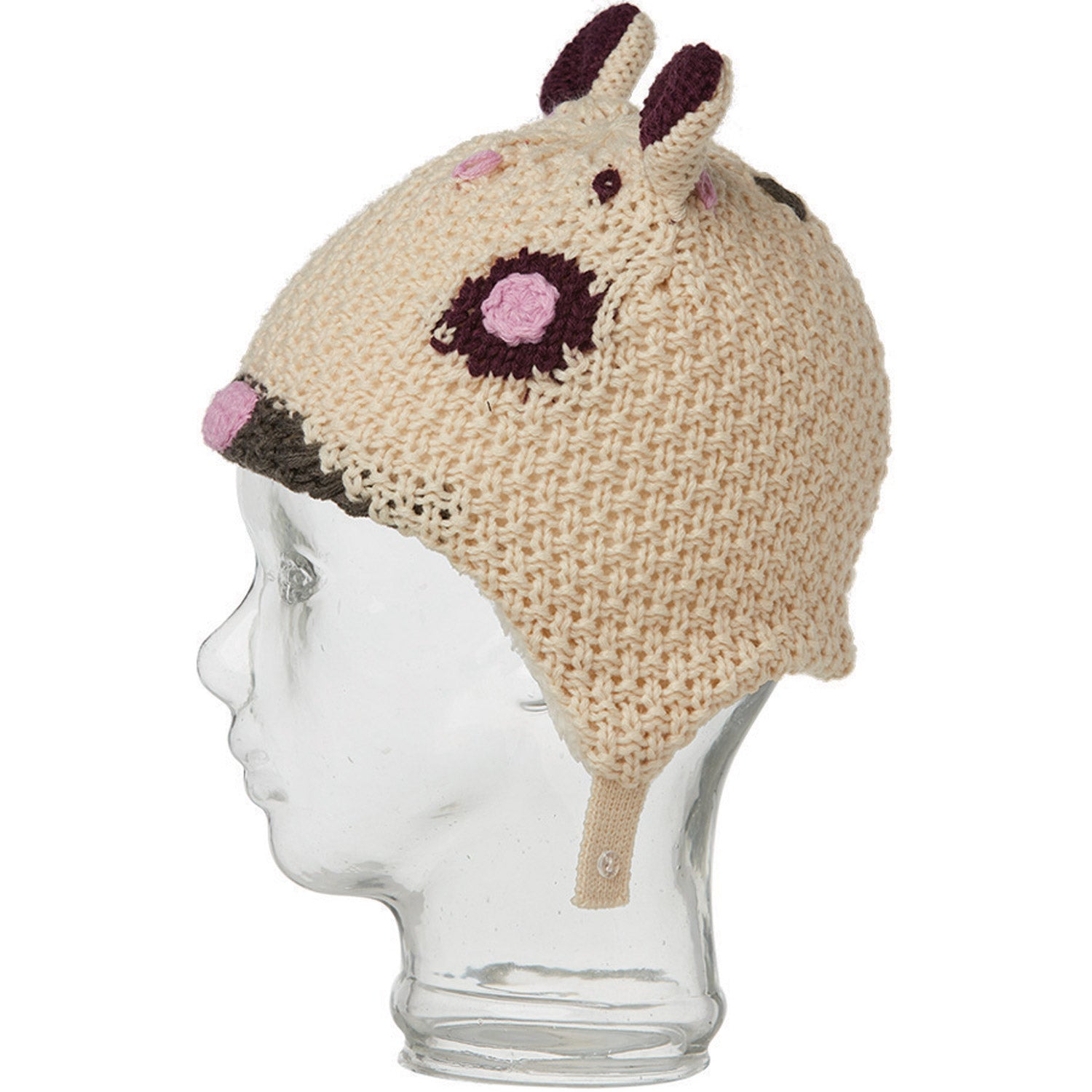 Rojo Snow Bear Girls Beanie Snow White