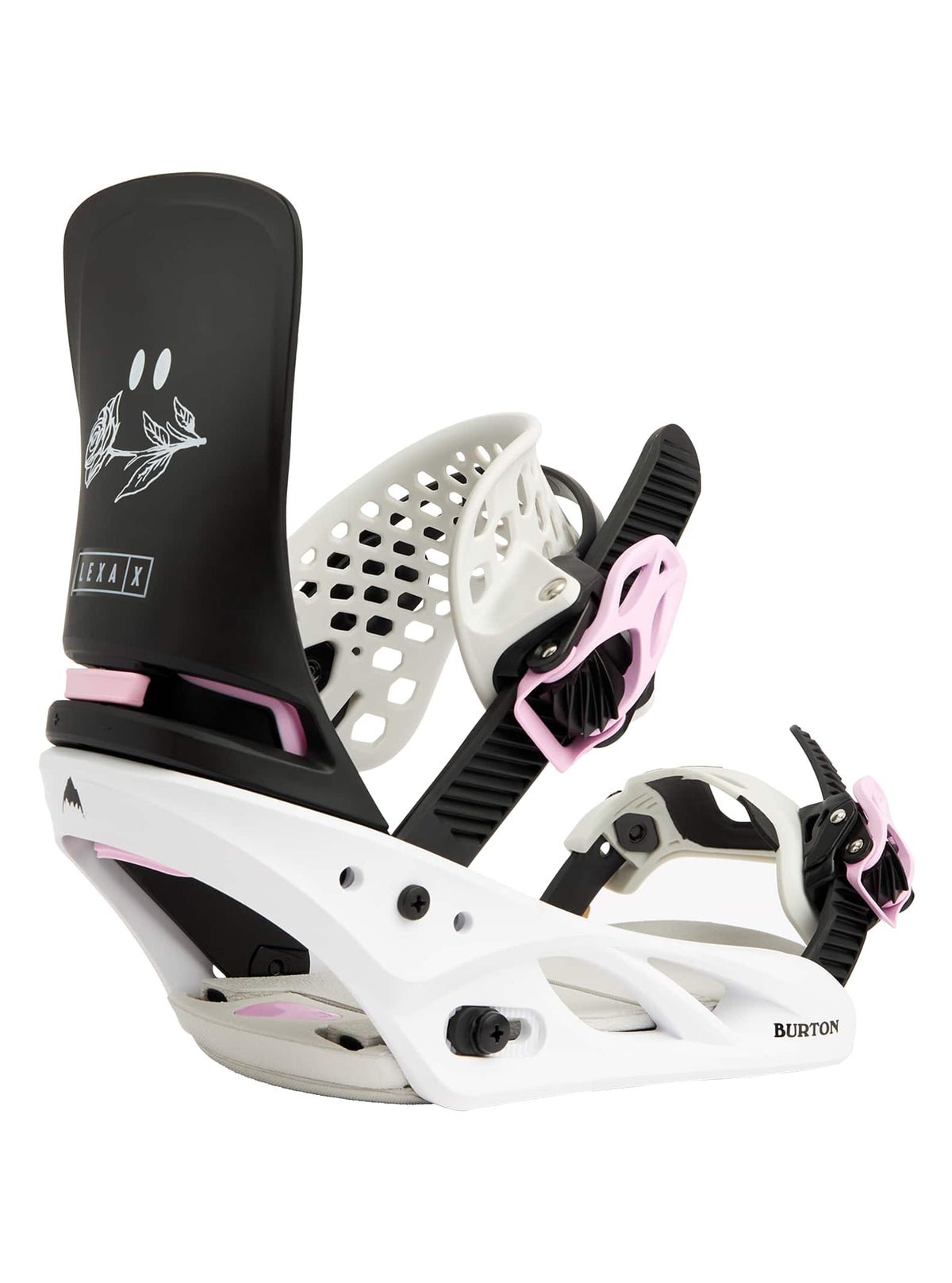 Burton Lexa X Re:Flex Snowboard Binding 2022 Black / white / roses