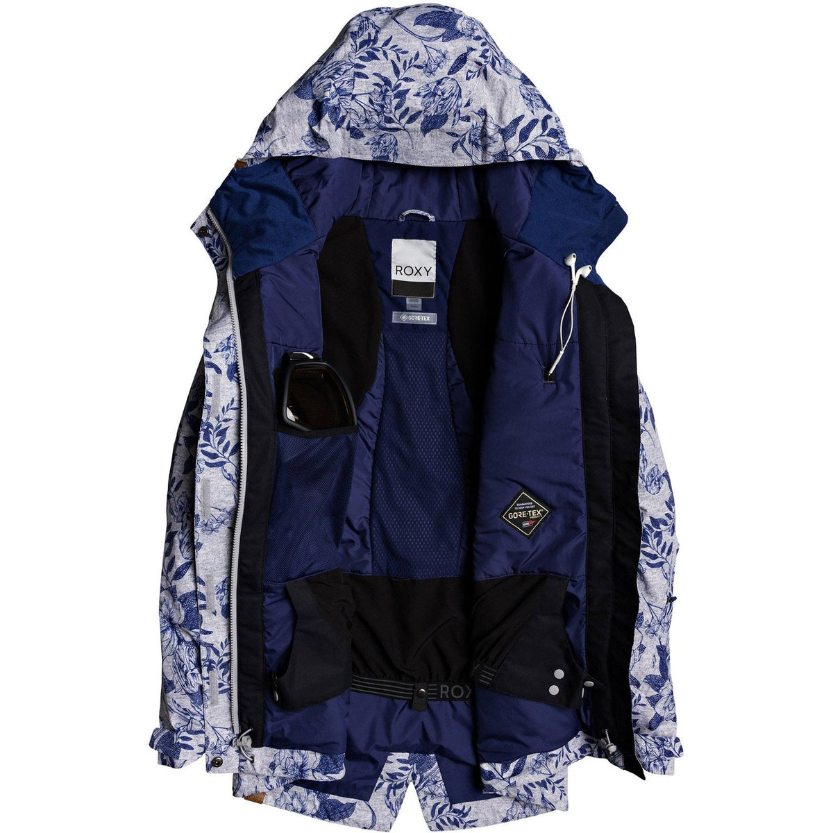 Roxy Glade 2L Gore-Tex Printed Snow Jacket 2020 Heather Grey Botanic