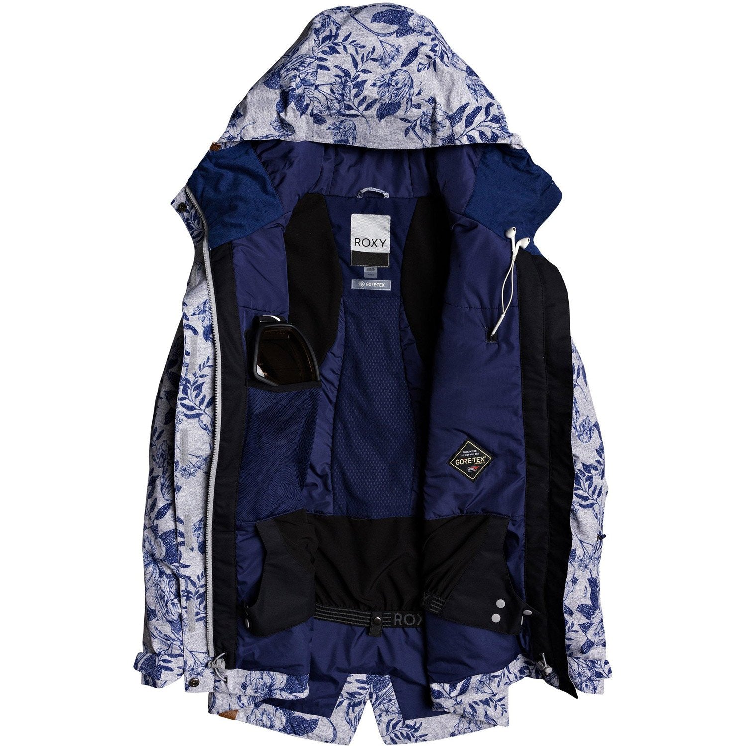 Roxy Glade 2L Gore-Tex Printed Snow Jacket 2020 Heather Grey Botanic