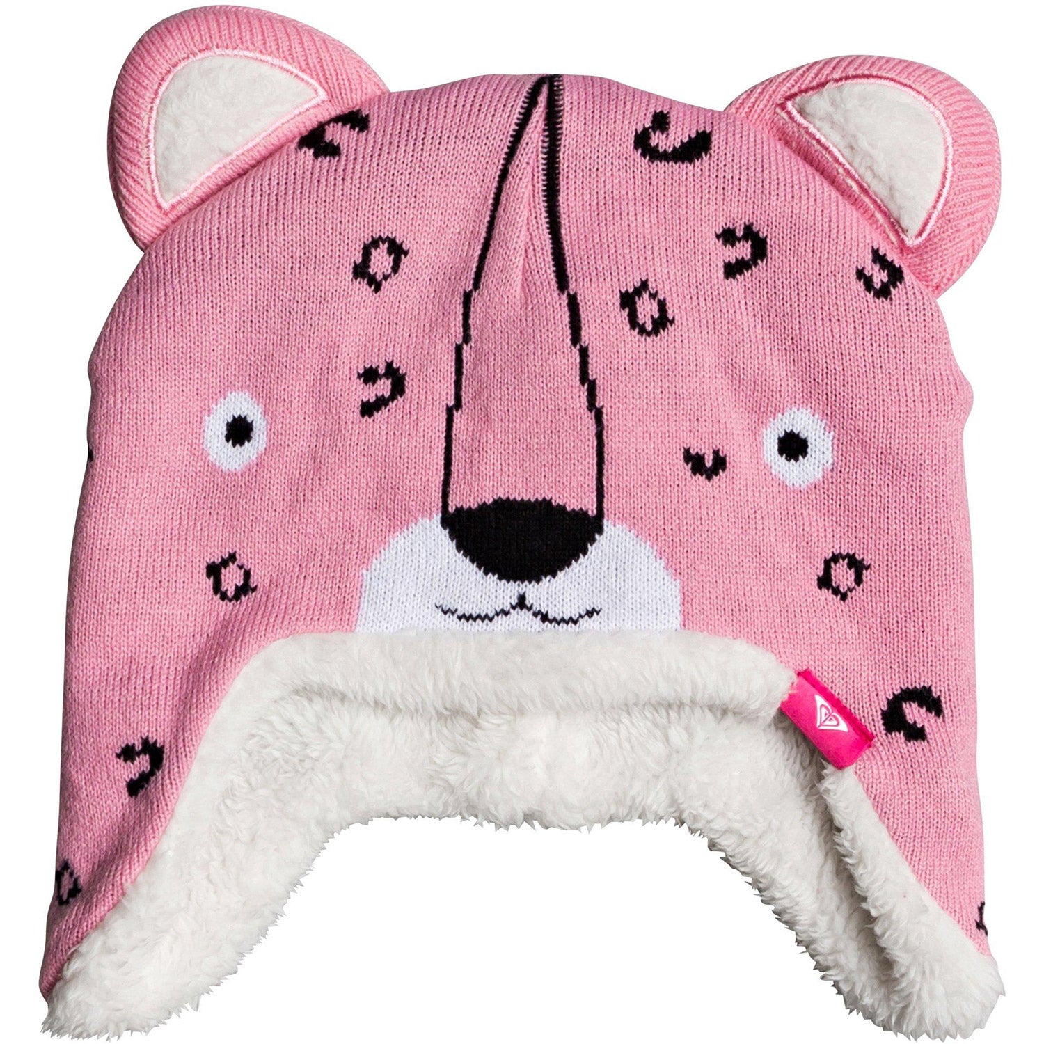 Roxy Leopard Teenie Girls Snow Beanie 2020 Prism Pink 2